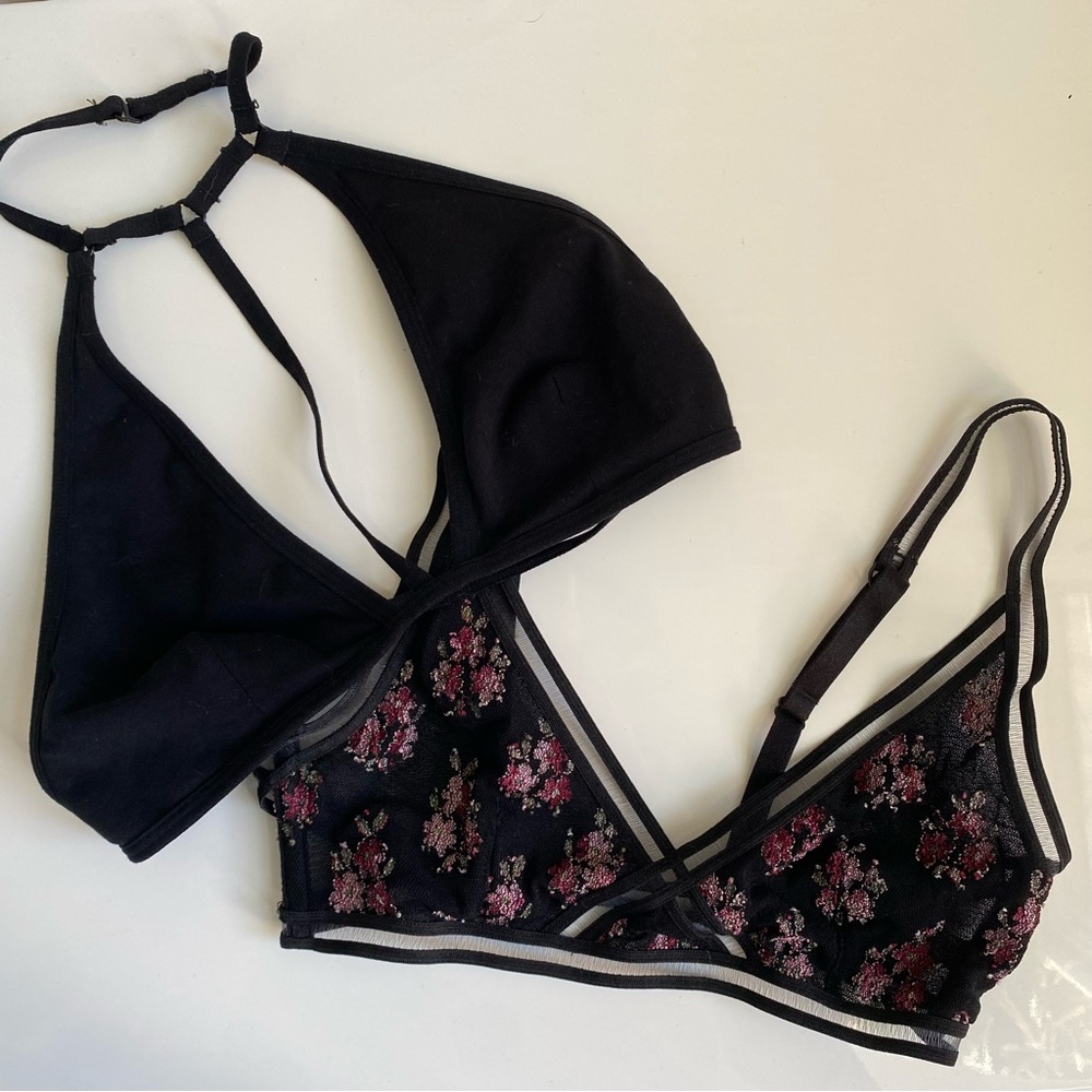 Set of 2 Black Bralettes